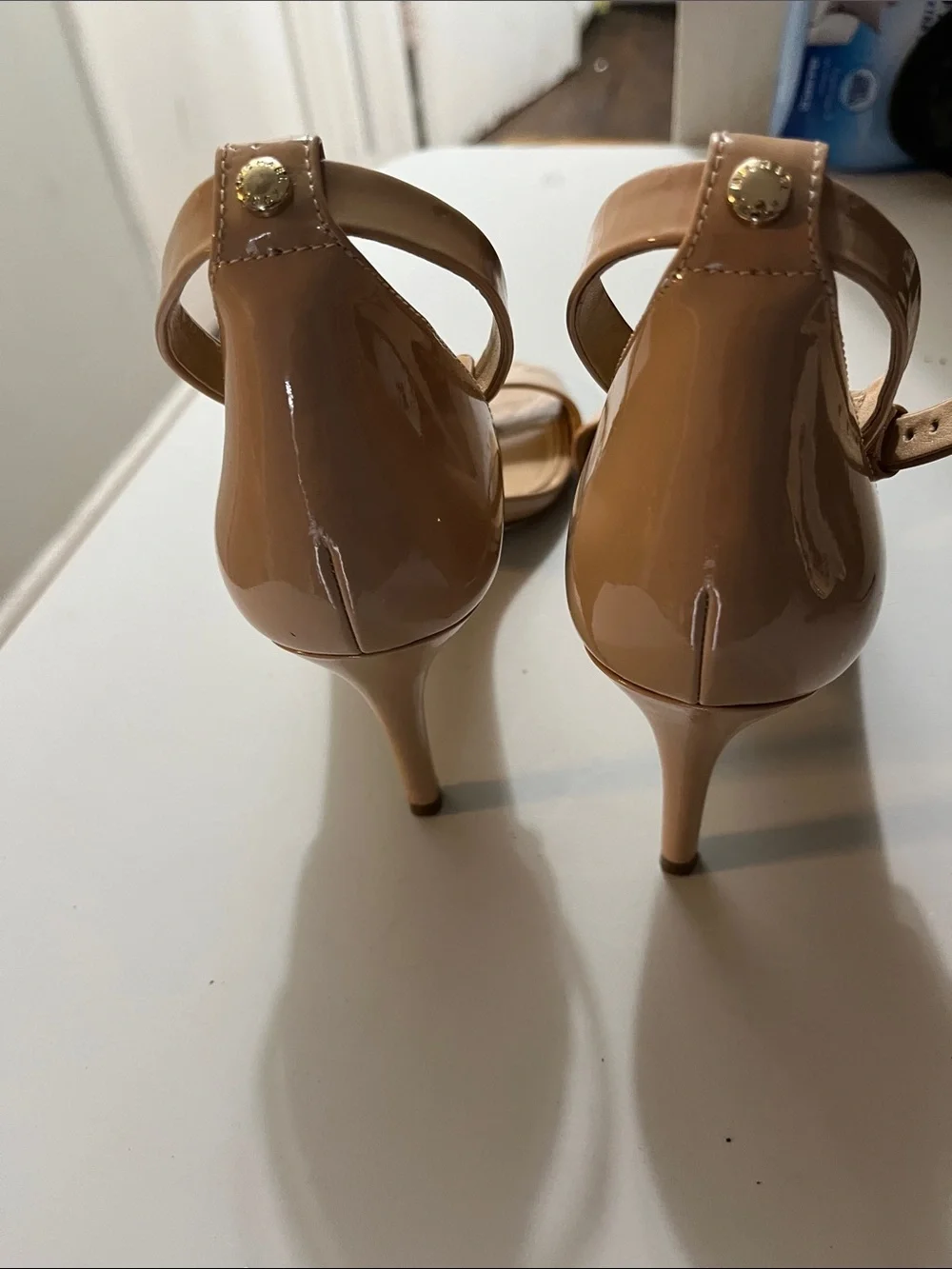 Michael Kors Nude Patent Ankle-Strap Heels - Blush Neutral